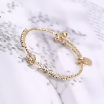 兒童晶鑽愛心花圈×推拉手環