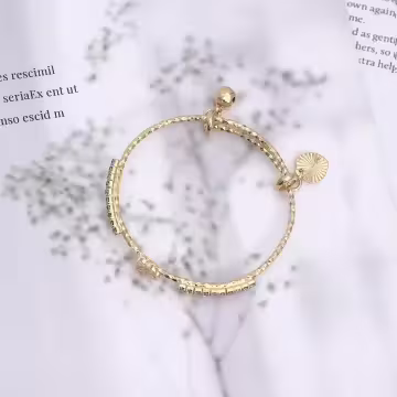 兒童晶鑽愛心花圈×推拉手環