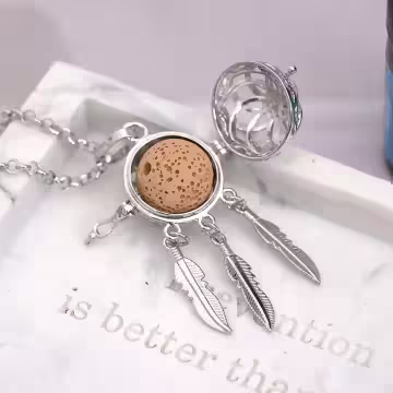 捕夢網×薰香火山石×長項鍊