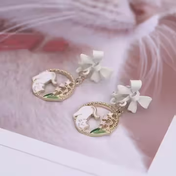 淘氣貓咪鈴蘭花×三角耳夾