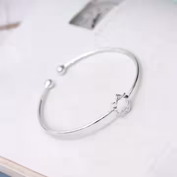 925銀飾×六芒星×開口手環