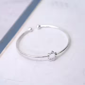 925銀飾×六芒星×開口手環
