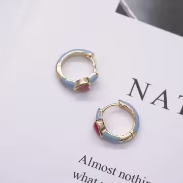 甜美彩色愛心×耳扣