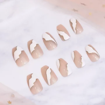 粉白大理石紋亮面×穿戴式手指甲片×二十四入.avif