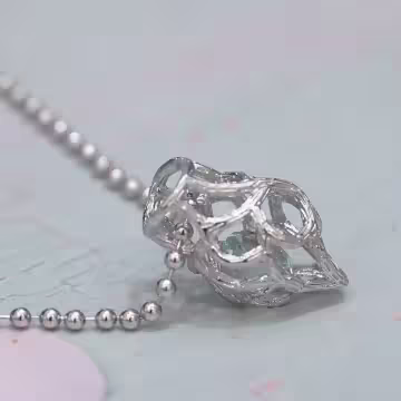 藍冰心臟×鎖骨項鍊