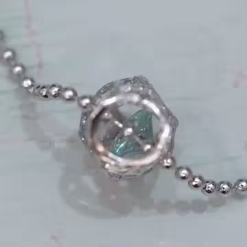 藍冰心臟×鎖骨項鍊