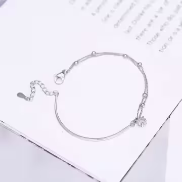 925銀飾×半圈雙層小星星×手鍊