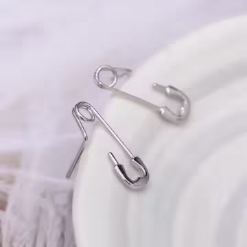 假穿透別針×吊墜耳環