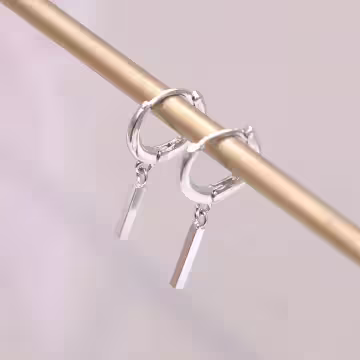 925銀針×小銀條×耳扣
