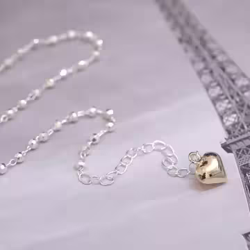 金愛心流蘇×鎖骨項鍊