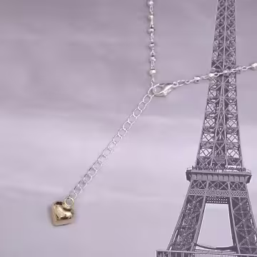 金愛心流蘇×鎖骨項鍊