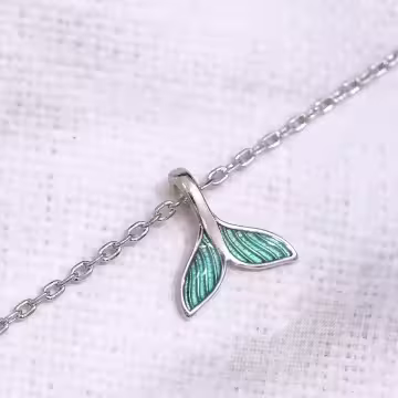 925銀飾×藍尾鯨魚×腳鍊