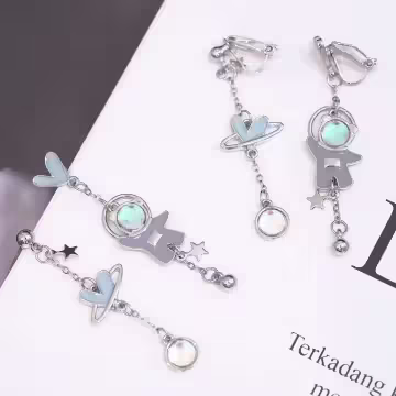 藍心小熊太空人×三角耳夾