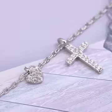 925銀飾×星星愛心十字架×鎖骨項鍊