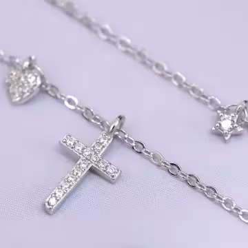 925銀飾×星星愛心十字架×鎖骨項鍊