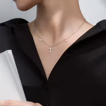 925銀飾×星星愛心十字架×鎖骨項鍊