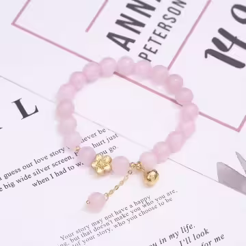 金花粉晶鈴鐺×固定式串珠手鍊