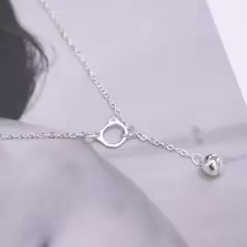 925銀飾×貓咪鈴鐺×鎖骨項鍊