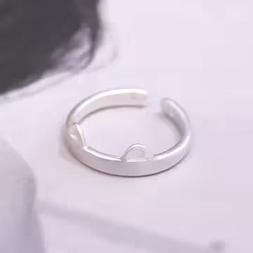925銀飾×小貓耳朵×開口戒指