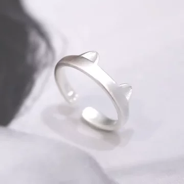 925銀飾&times;小貓耳朵&times;開口戒指.avif