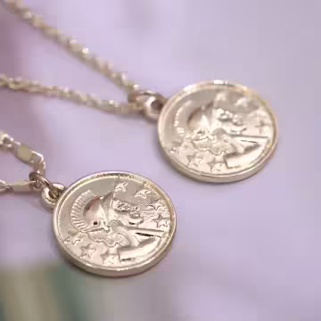 金屬希臘錢幣×雙層項鍊