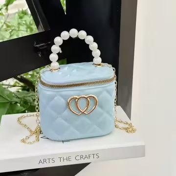 雙心立體水桶包×果凍鍊條斜背包×水藍