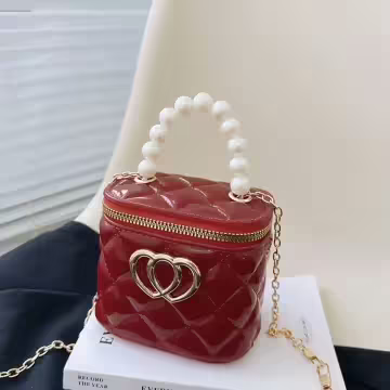 雙心立體水桶包×果凍鍊條斜背包×酒紅