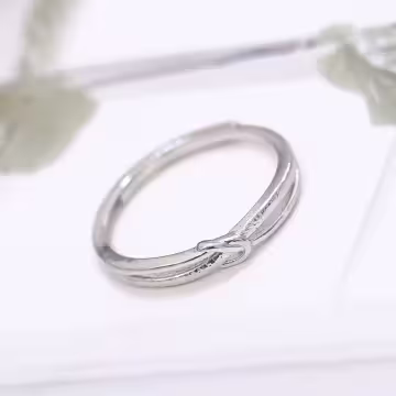 925銀飾×同心結×開口戒指