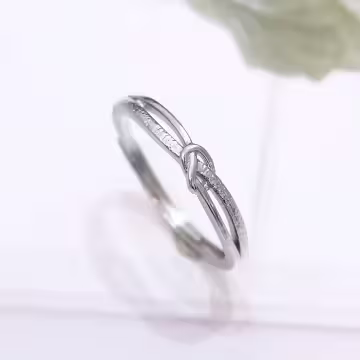 925銀飾×同心結×開口戒指