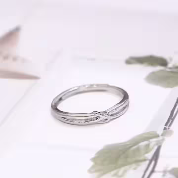 925銀飾×同心結×開口戒指