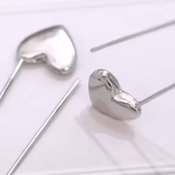 925銀針×愛心別針×耳環