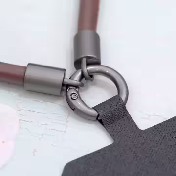 單色簡約皮革×手機腕帶掛繩×棕咖