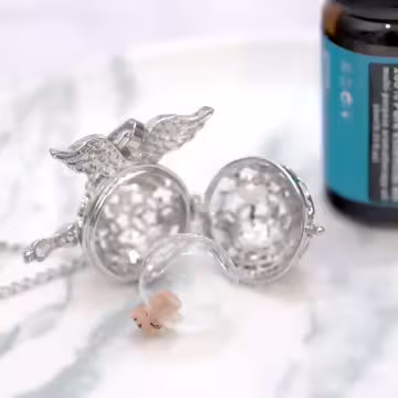 天使飛球×薰香玻璃寶瓶×長項鍊