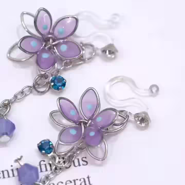 櫻花綻放×矽膠U型耳夾×共二色