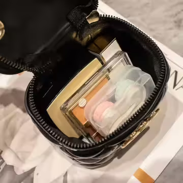 雙心立體水桶包×果凍鍊條斜背包×橘色