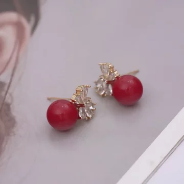 輕奢蝴蝶結紅球×吊墜耳環.avif