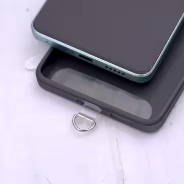 可調節雙環×黑色×純素色簡約滌綸繩×手機斜背雙勾掛繩×全黑