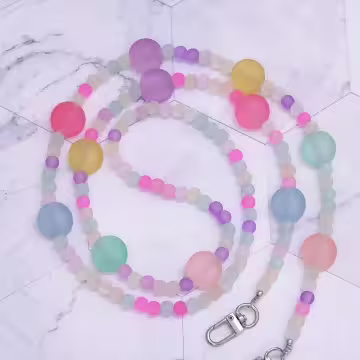 笑臉馬卡龍×手機斜背雙勾掛繩