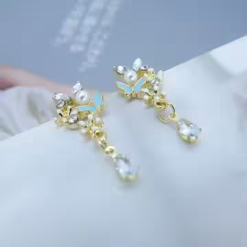 蝴蝶花園×吊墜耳環