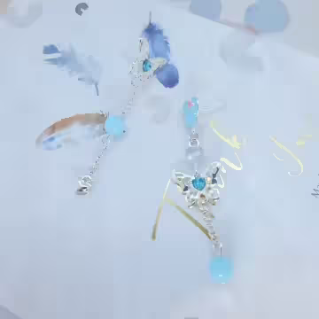 愛心蝴蝶串珠×不對稱吊墜耳環×共兩色