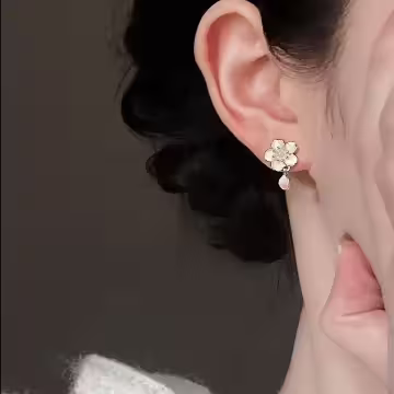 小櫻花落下×蚊香盤U型耳夾