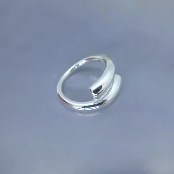 925銀飾×光面銀柱繞指×開口戒指.avif