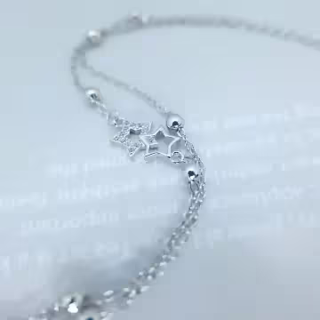 925銀飾×雙層流星彩帶×手鍊