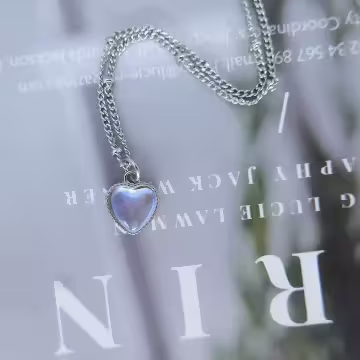 925銀飾×月光麻邊愛心×鎖骨項鍊