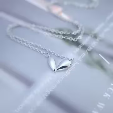 925銀飾×相思豆愛心×鎖骨項鍊