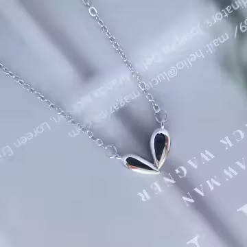 925銀飾×相思豆愛心×鎖骨項鍊