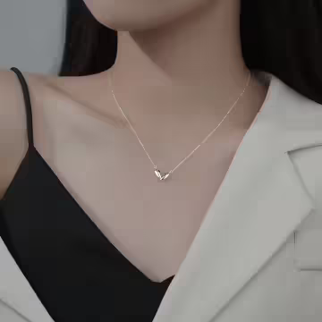 925銀飾×相思豆愛心×鎖骨項鍊