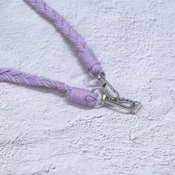 單色結辮編織×手機斜背雙勾掛繩×紫色