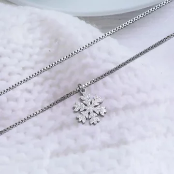 316鋼飾×雪花片×鎖骨項鍊×銀色.avif