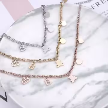 316鋼飾×小熊BABY×手鍊×玫瑰金